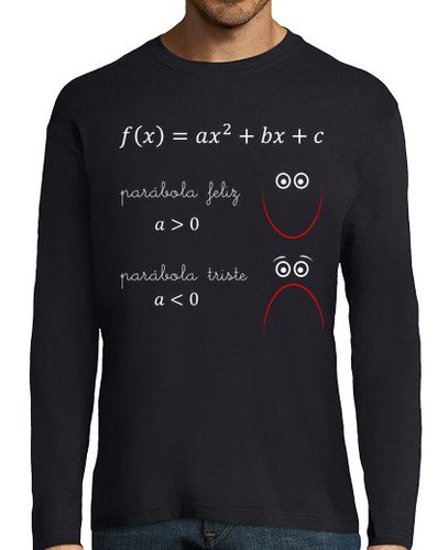 Camiseta Hombre Manga Larga CAMISETA PARÁBOLA FUNCIÓN HUMOR MATEMÁTICAS laTostadora - latostadora.com - Modalova