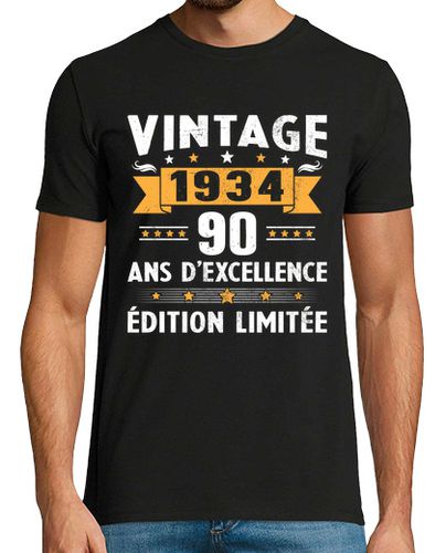 Camiseta Hombre Manga Corta 90 años 1934 regalo de cumpleaños vinta laTostadora - latostadora.com - Modalova