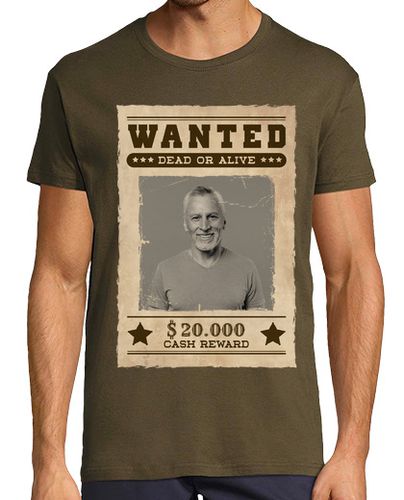 Camiseta Hombre Manga Corta camiseta wanted foto personalizable laTostadora - latostadora.com - Modalova