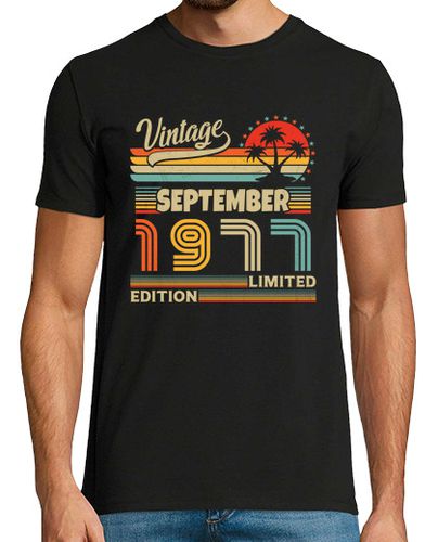 Camiseta Hombre Manga Corta celebraciones de cumpleaños antiguas de septiembre de 1977. laTostadora - latostadora.com - Modalova