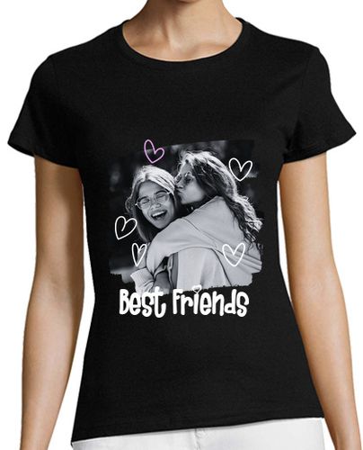 Camiseta Mujer Manga Corta camiseta best friends foto texto personalizable laTostadora - latostadora.com - Modalova