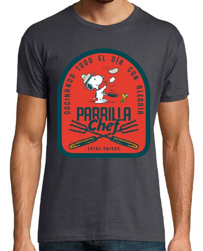 Camiseta Hombre Manga Corta Snoopy y woodstock parrilla chef laTostadora - latostadora.com - Modalova