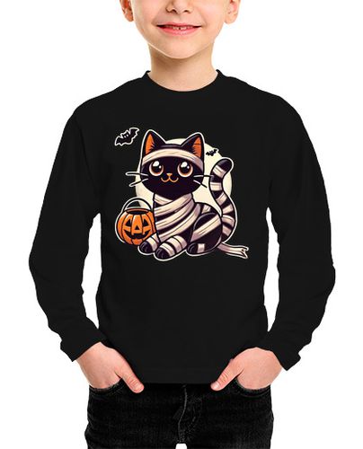 Camiseta Niño Manga Larga gato halloween momia lindo gato niños laTostadora - latostadora.com - Modalova