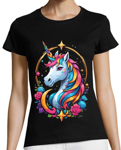 Camiseta Mujer Manga Corta unicornio de fantasía laTostadora - latostadora.com - Modalova