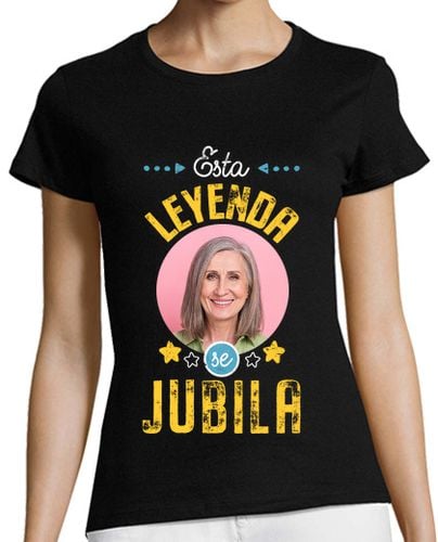 Camiseta Mujer Manga Corta camiseta mujer esta leyenda se jubila foto personalizable laTostadora - latostadora.com - Modalova