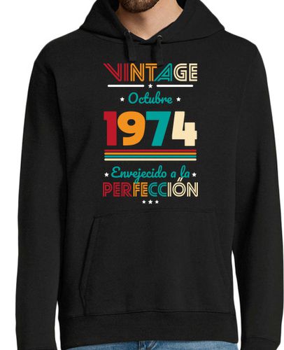 Sudadera Con Capucha Para Hombre 50 Cumpleanos Vintage Octubre 1974 laTostadora - latostadora.com - Modalova