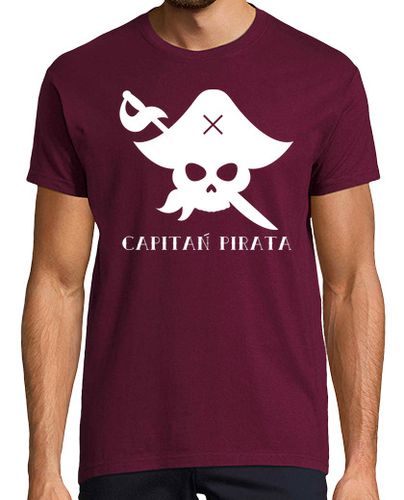 Camiseta Hombre Manga Corta Capitán Pirata (blanco) laTostadora - latostadora.com - Modalova