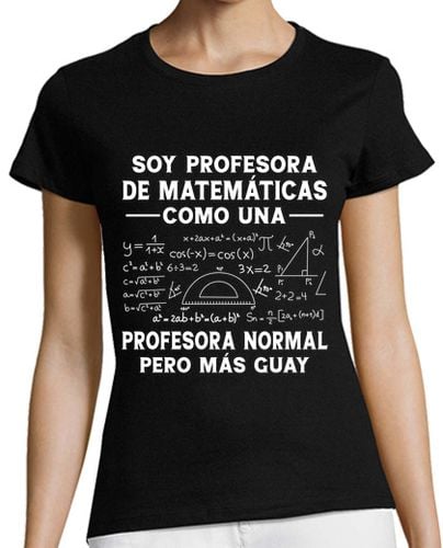 Camiseta Mujer Manga Corta Soy Profesora de matemáticas laTostadora - latostadora.com - Modalova