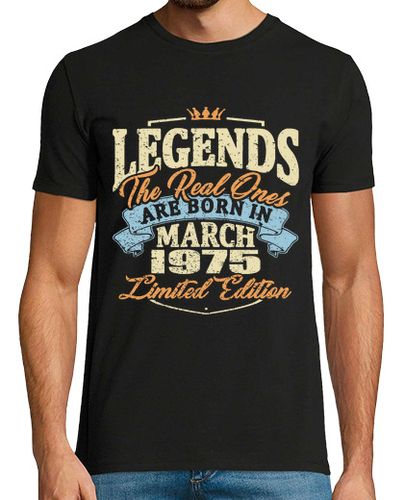 Camiseta Hombre Manga Corta nacido en marzo de 1975 laTostadora - latostadora.com - Modalova