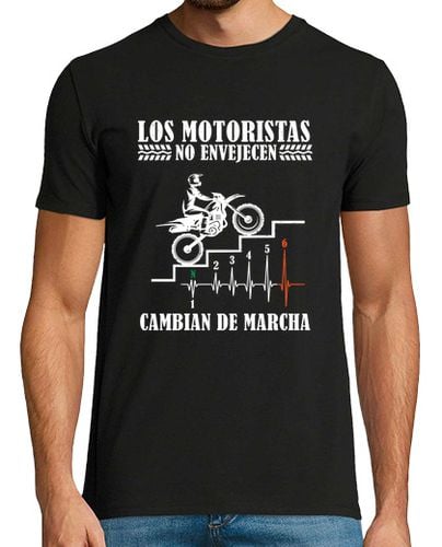 Camiseta Hombre Manga Corta Los motoristas no envejecen cambian de marcha laTostadora - latostadora.com - Modalova