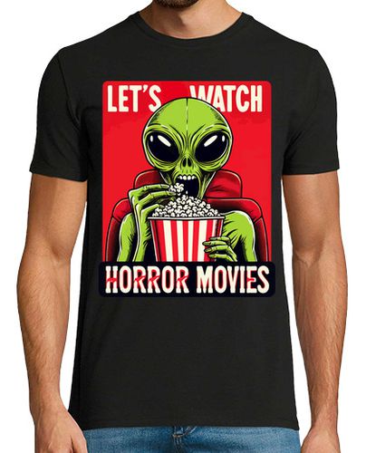 Camiseta Hombre Manga Corta Vamos a ver películas de terror palomit laTostadora - latostadora.com - Modalova