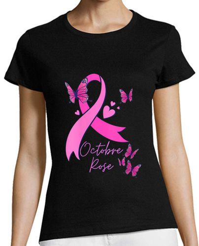 Camiseta Mujer Manga Corta mujer cáncer de mama octubre rosa laTostadora - latostadora.com - Modalova