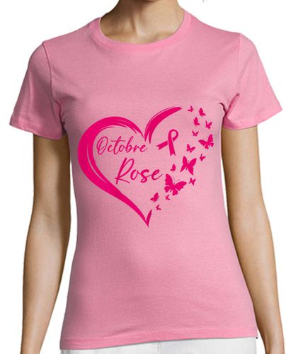 Camiseta Mujer Manga Corta cáncer de mama rosa octubre laTostadora - latostadora.com - Modalova