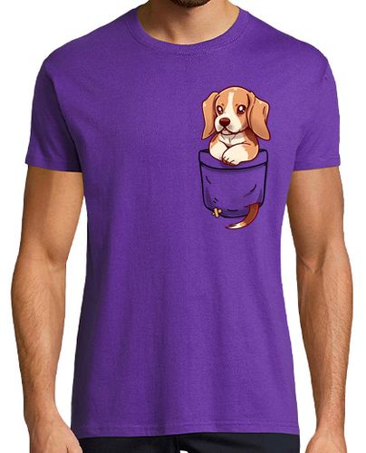 Camiseta Hombre Manga Corta bolsillo lindo beagle - camisa de hombre laTostadora - latostadora.com - Modalova