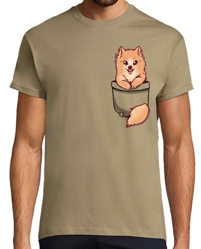 Camiseta Hombre Manga Corta bolsillo lindo pomerania - camisa de hombre laTostadora - latostadora.com - Modalova