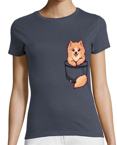 Camiseta mujer bolsillo lindo pomerania - camisa de mujer laTostadora - latostadora.com - Modalova