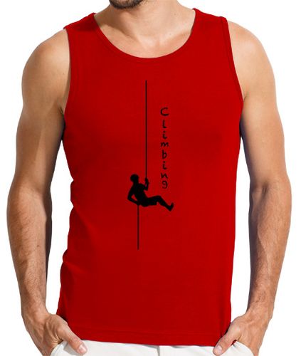 Camiseta Hombre Sin Mangas Climbing descuelge Hombre, sin mangas, roja laTostadora - latostadora.com - Modalova