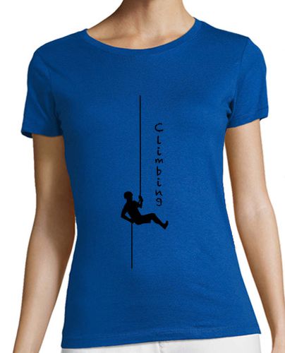 Camiseta mujer Climbing descuelge Mujer, manga corta, azul royal, calidad premium - latostadora.com - Modalova