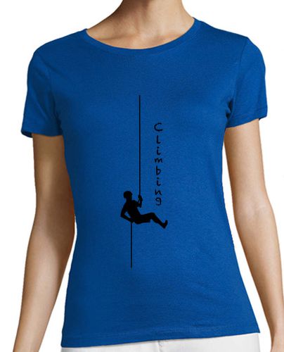 Camiseta mujer Climbing descuelge Mujer, manga corta, azul royal, calidad premium laTostadora - latostadora.com - Modalova