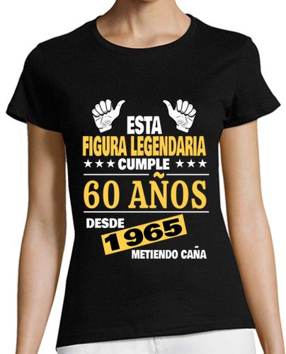 Camiseta Mujer Manga Corta 60 Cumpleaños nacidos en 1965 regalos laTostadora - latostadora.com - Modalova