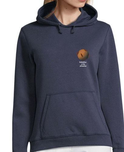 Sudadera Con Capucha Para Mujer Sudadera Valentina y los planetas para mujer, color azul marino laTostadora - latostadora.com - Modalova