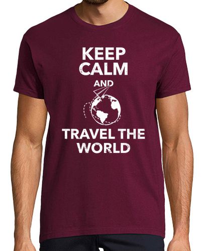 Camiseta Keep Calm and Travel the World laTostadora - latostadora.com - Modalova