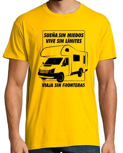 Camiseta Viaja sin fronteras - Autocaravana - latostadora.com - Modalova