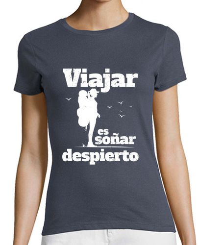 Camiseta Mujer Manga Corta Viajar es soñar despierto laTostadora - latostadora.com - Modalova