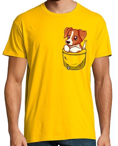 Camiseta Hombre Manga Corta bolsillo lindo jack russell terrier - camisa de hombre laTostadora - latostadora.com - Modalova