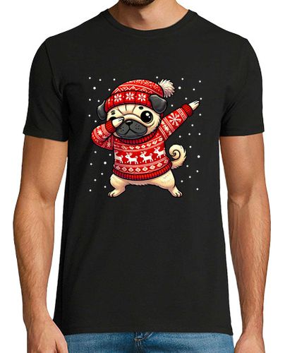 Camiseta Hombre Manga Corta Amante de los pugs navideños pugs diver laTostadora - latostadora.com - Modalova