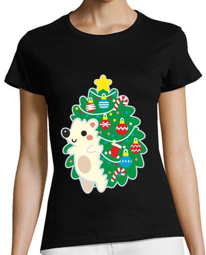 Camiseta Mujer Manga Corta árbol de erizo de año nuevo laTostadora - latostadora.com - Modalova