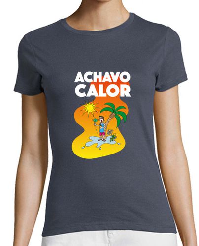 Camiseta mujer Achavo calor fondo oscuro - latostadora.com - Modalova