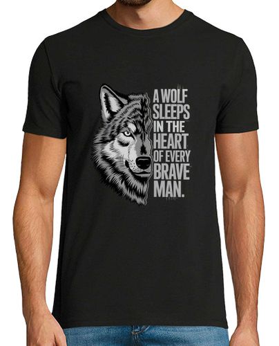 Camiseta Hombre Manga Corta Lobo salvaje en cabeza de lobo depredad laTostadora - latostadora.com - Modalova