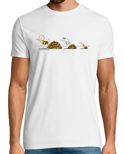 Camiseta Hombre Manga Corta Snoopy and Woodstock leaves laTostadora - latostadora.com - Modalova