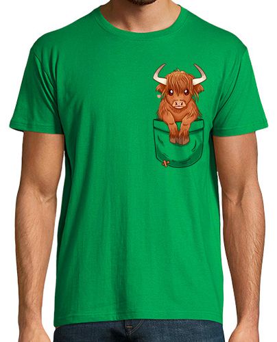 Camiseta bolsillo lindo escocés vaca de montaña - camisa de hombre - latostadora.com - Modalova