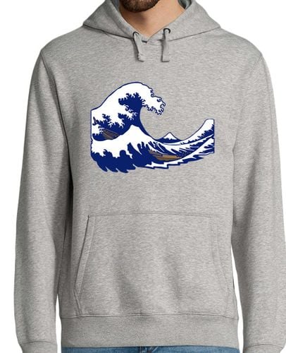 Sudadera Con Capucha Para Hombre hokusai estampar la ola de fuji de onda laTostadora - latostadora.com - Modalova