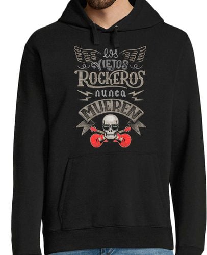 Sudadera Con Capucha Para Hombre Los viejos rockeros nunca mueren laTostadora - latostadora.com - Modalova