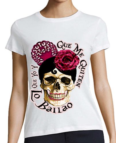 Camiseta Mujer Manga Corta Calavera disfrutona laTostadora - latostadora.com - Modalova