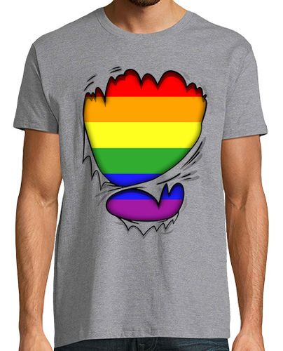Camiseta Rasgado Bandera Gay, LGTBI - latostadora.com - Modalova