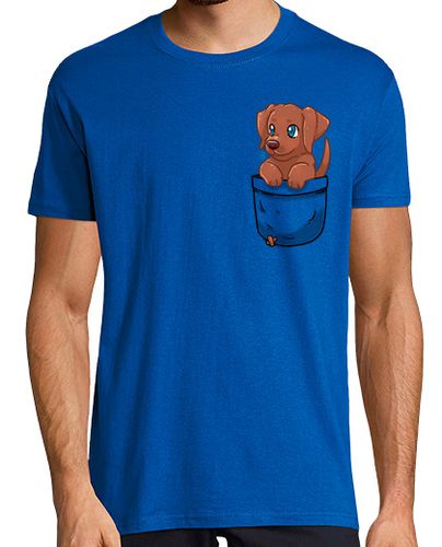 Camiseta Hombre Manga Corta bolsillo lindo chocolate labrador - camisa para hombre laTostadora - latostadora.com - Modalova