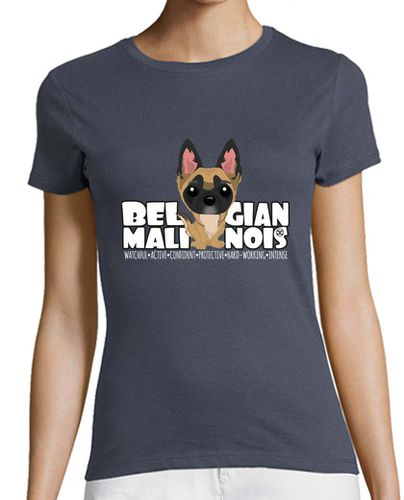 Camiseta Mujer Manga Corta Belgian Malinois - DGBighead laTostadora - latostadora.com - Modalova