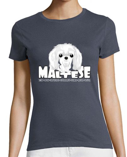 Camiseta Mujer Manga Corta Maltese - DGBighead laTostadora - latostadora.com - Modalova