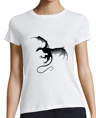 Camiseta mujer dragón Negro - latostadora.com - Modalova