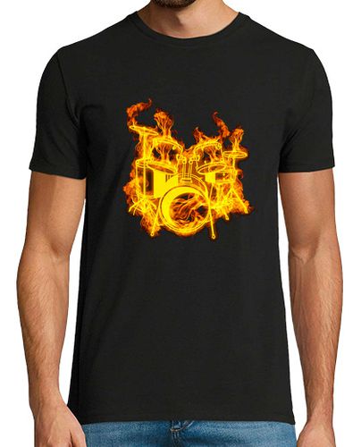 Camiseta drum on fire música kit de batería amante idea de regalo - latostadora.com - Modalova