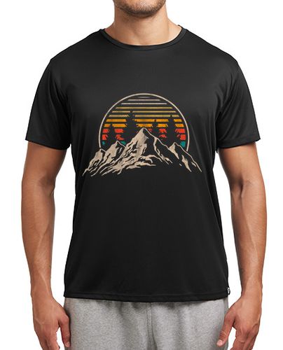 Camiseta deportiva Montañas y Árboles con Puesta de Sol - latostadora.com - Modalova