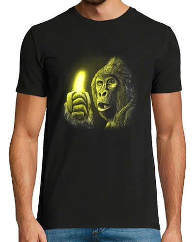 Camiseta Hombre Manga Corta camiseta de hombre techno parade gorilla monkey con plátano luminoso laTostadora - latostadora.com - Modalova