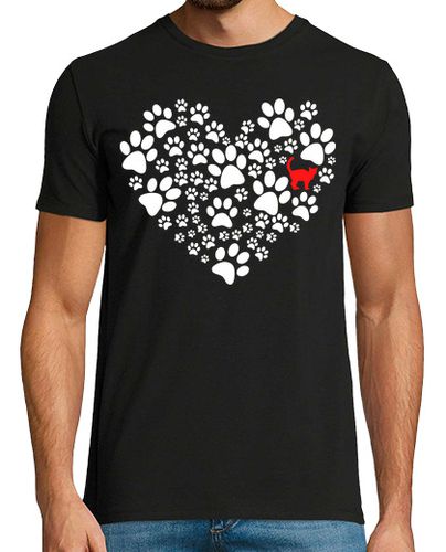 Camiseta gato rojo en un corazón de patas laTostadora - latostadora.com - Modalova