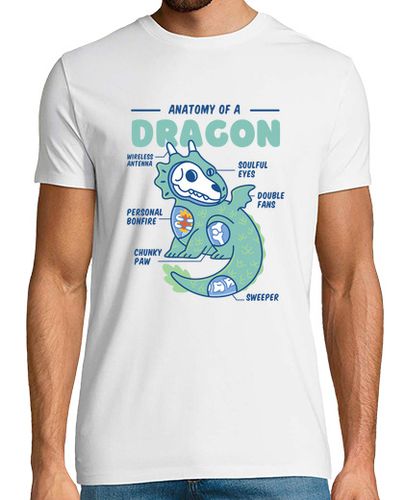 Camiseta anatomía de un dragón - latostadora.com - Modalova