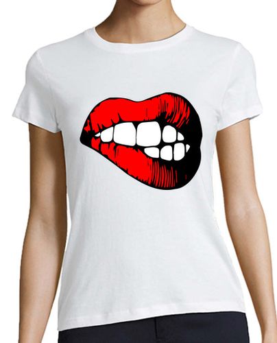 Camiseta mujer Labios dientes - latostadora.com - Modalova