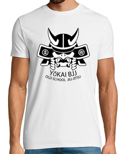 Camiseta Yokai blanco y negro logo frontal - latostadora.com - Modalova